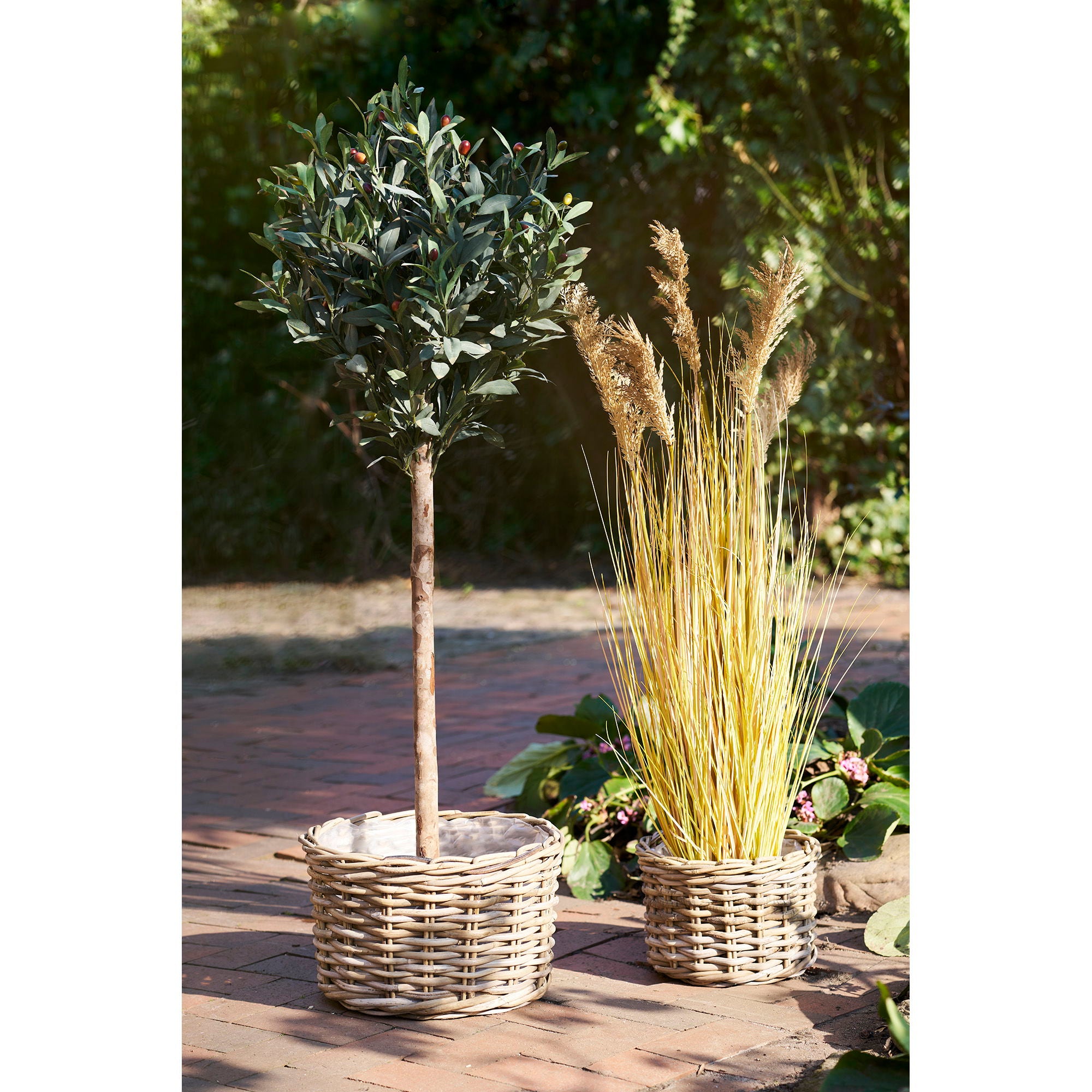 Kalak – Aufbewahrungskörbe aus Kubu-Rattan, natur, 2er-Set